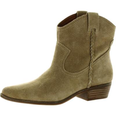 

Женские замшевые ботинки Lucky Brand Hadrya, ковбойские ботинки в стиле вестерн BHFO 8030, Distressed natural/oiled suede, Hadrya