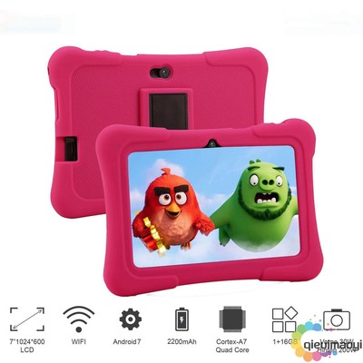 Red Kids Tablet 7 Inch, Android, 2GB+32GB Storage, Bundle, WIFI, Free Case T7 UK