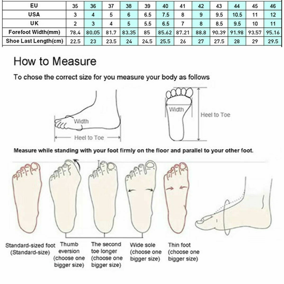 shoe size eu 41 in cm