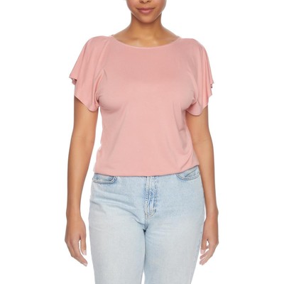 Женская розовая блузка Cooper & Ella из вискозы крест-накрест на спине, BHFO 9573