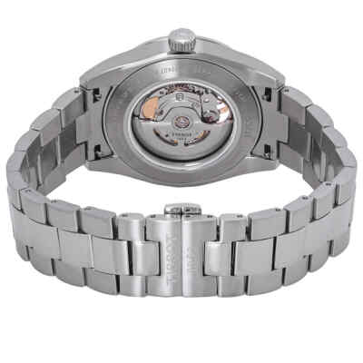 Pre-owned Tissot Gentleman Powermatic 80 Open Heart Automatic Silver Dial Watch