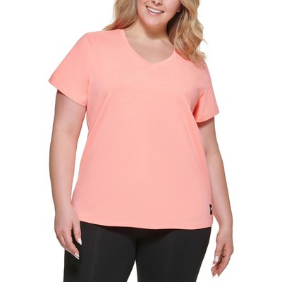 DKNY Спортивный женский оранжевый влагоотводящий стрейчевый пуловер Athletic Plus 1X BHFO 0135