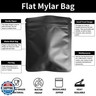 100 Pack Matte Black Mylar Bags - 3x4 Inches Resealable Smell Proof Foil Zipper Food Pouches - oz Sealable Flat Packaging Sample Pouch Bag