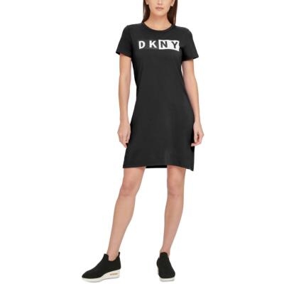 DKNY Sport Женская черная спортивная одежда для фитнеса и тренировок Платье Athletic L BHFO 0485