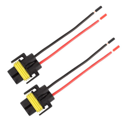 Wire Pigtail Female H11 Two Harness Head Light Low Beam Bulbs Connector Repair