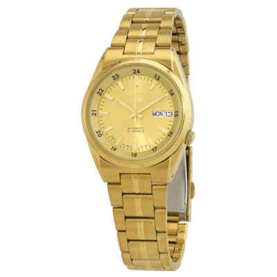 Мужские часы с автоматическим золотым циферблатом Seiko 5 SNK574J1