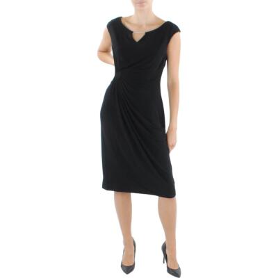 

Женское платье-футляр длиной до колена со сборками Connected Apparel BHFO 9269, Черный