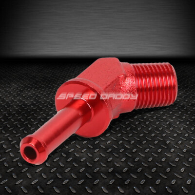 НИППЕЛЬ ДЛЯ ШЛАНГА С РАЗЪЕМОМ 1/8 NPT ОТ 45 ГРАДУСОВ ДО 1/4 НИППЕЛЬ ДЛЯ ШЛАНГА С КРАСНОЙ АЛЮМИНИЕВОЙ ОТДЕЛКОЙ