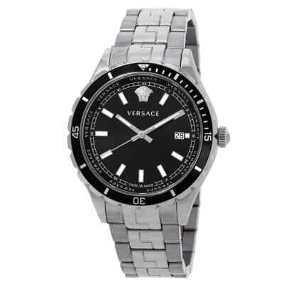 Pre-owned Versace Versus By  Hellenyium Quartz Black Dial Men's Watch Ve3a00520