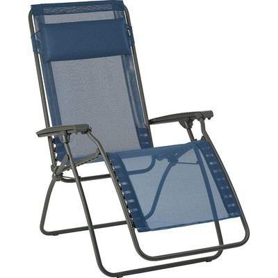 R-Clip Zero Gravity Patio Recliner (Ocean Blue Batyline Canvas) Outdoor Foldi...