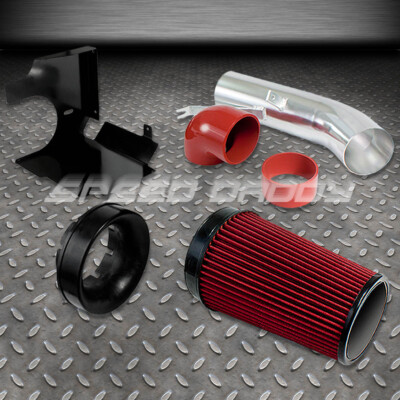 ДЛЯ GMT800 GMC SIERRA/YUKON/SUBURBAN V8 ВОЗДУХОЗАБОРНИК С КРАСНЫМ ФИЛЬТРОМ + С ТЕПЛОЗАЩИТНЫМ ЭКРАНОМ