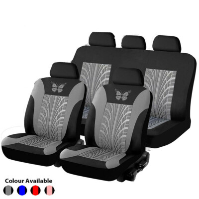 9Pcs Car Full Set Seat Cover Front Rear Chair Protector For 5-Seats Truck SUV