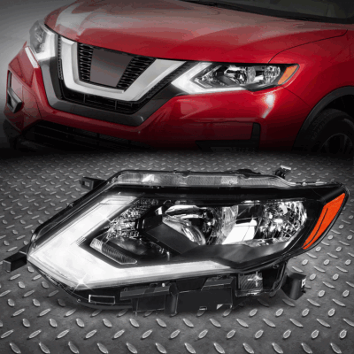 [ГАЛОГЕННАЯ МОДЕЛЬ] ДЛЯ 17-20 СВЕТОДИОДНЫХ ФАР NISSAN ROGUE OE STYLE DRL СО СТОРОНЫ ВОДИТЕЛЯ