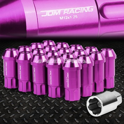 АЛЮМИНИЕВЫЙ КОРПУС JDM С ОТКРЫТЫМ КОНЦОМ ФИОЛЕТОВОГО ЦВЕТА, 20 ГАЕК + КЛЮЧ ДЛЯ ЗАМКА M12X1.25, ДИАМЕТР 25 ММ / ВЫСОТА 50 ММ