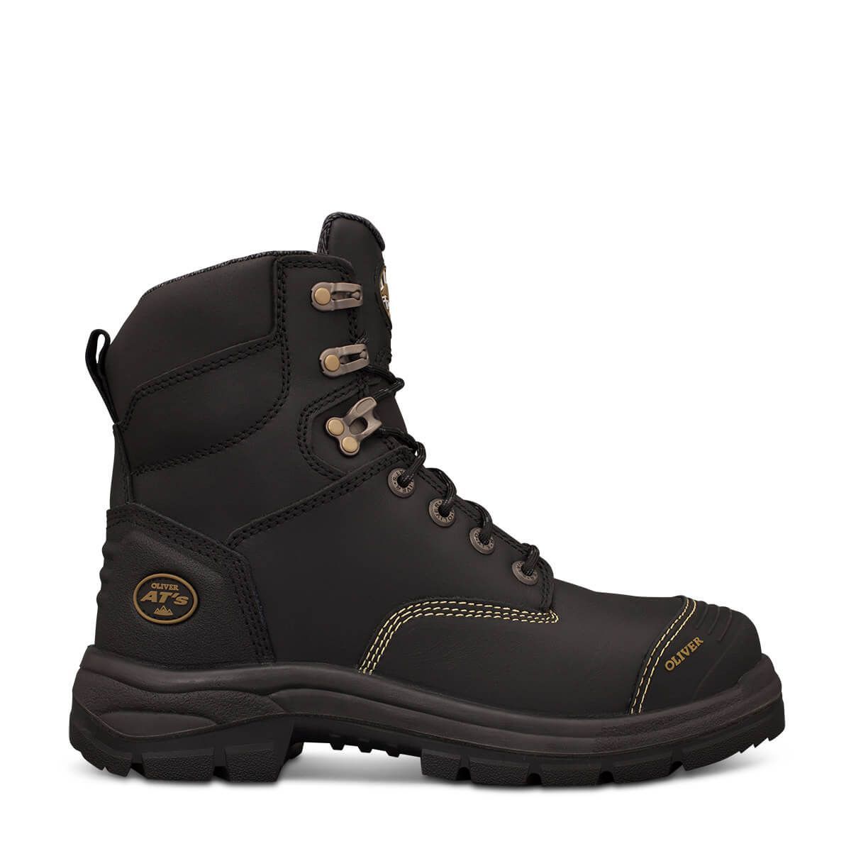 Oliver Safety Work Boots, 55345, Steel Cap, Full Grain Oil Kip, Water