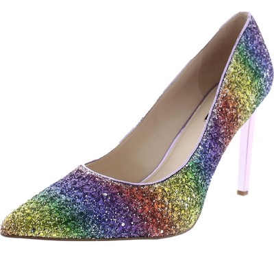 

Женские розовые туфли на каблуке с блестками Nine West Tatiana 3 12, средние (B,M) BHFO 0881, Dark pink glitter, Tatiana 3