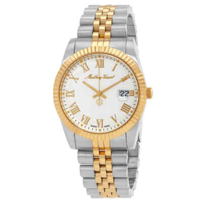Мужские часы Mathey-Tissot Mathy III с римским белым циферблатом H810BBR