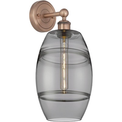 Innovations Lighting 616-1W-AC-G557-8SM Edison Vaz Wall Sconce Antique Copper
