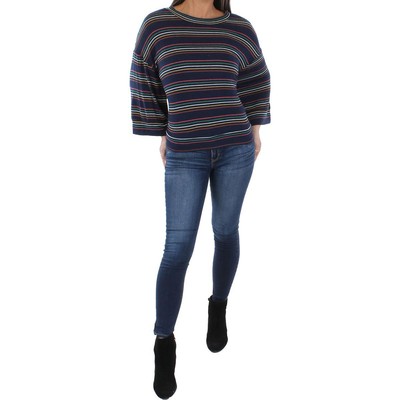 

Женская повседневная футболка в темно-синюю полоску Sundry Top Juniors  BHFO 5306, Navy