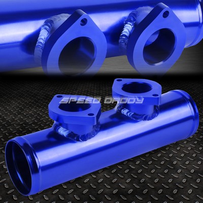 ДВОЙНОЙ АЛЮМИНИЕВЫЙ ПРОДУВОЧНЫЙ КЛАПАН С ТУРБОНАДДУВОМ ТИПА S / RS 2.5 С ФЛАНЦЕВЫМ НАКОНЕЧНИКОМ СИНЕГО ЦВЕТА