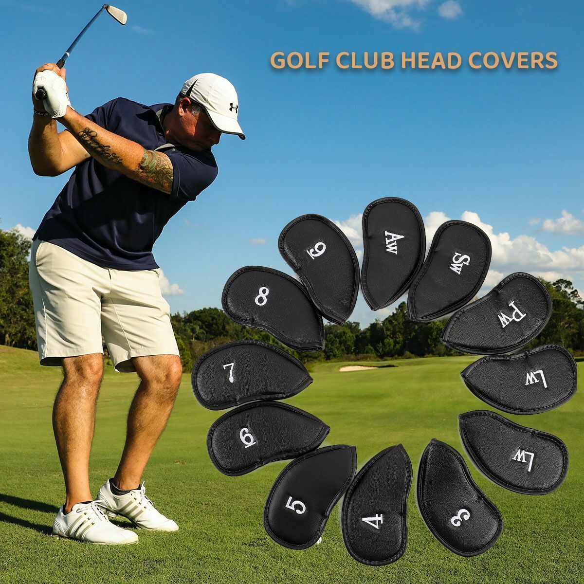 Club Headcovers Set Fit Taylormade Callaway