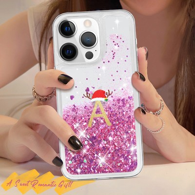 Christmas Patterned Bling Case Personalised Cover For iPhone 16 15 Pro Max 14 13