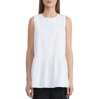 Lafayette 148 New York Женский белый пуловер с баской, верхняя блузка, XS BHFO 4923