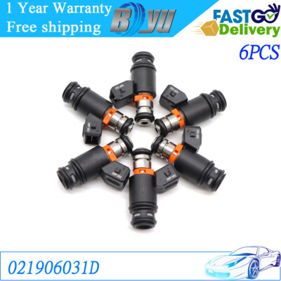 6PCS IWP022 021906031D Fuel Injector For 99-03 VW Golf Jetta EuroVAN 97 V6 2.8L
