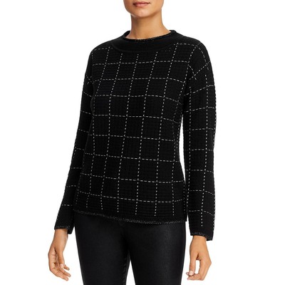 

Karl Lagerfeld Paris Женский черный свитер с круглым вырезом цвета металлик  BHFO 0852