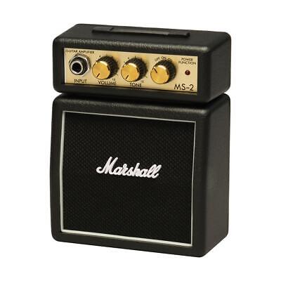 Marshall MS-2 1W Micro Practice Guitar Amplifier, Mini Half-Stack Design, черный