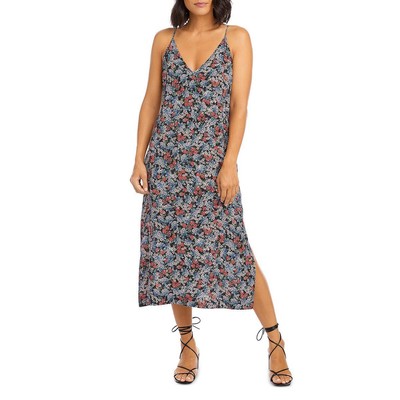 

Женское черное летнее платье-комбинация миди Karen Kane  BHFO 4333, Floral