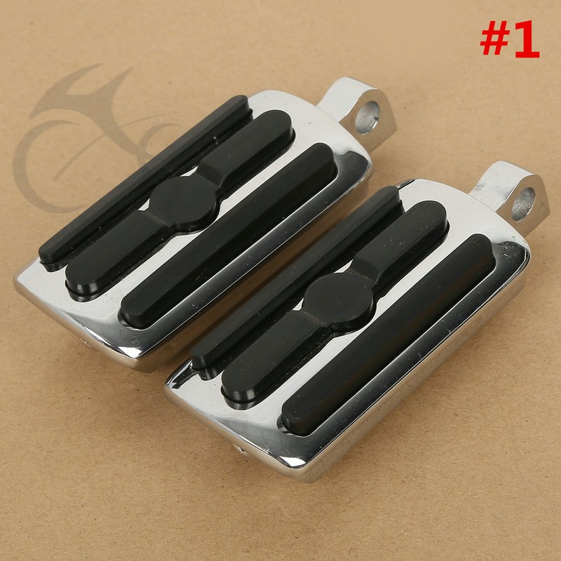 Chrome 11/4" Short Angled Adjustable Highway Foot Pegs Peg Mount Fit