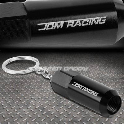 ЧЕРНЫЙ АНОДИРОВАННЫЙ АЛЮМИНИЙ JDM RACING AUTO ГАЙКА ДЛЯ КРЕПЛЕНИЯ КОЛЕСА АВТОМОБИЛЯ БРЕЛОК-БРЕЛОК ДЛЯ КЛЮЧЕЙ