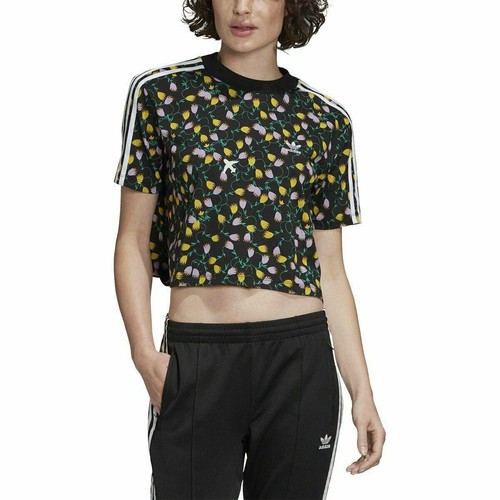 [FL4108] Женский укороченный топ Adidas со сплошным принтом