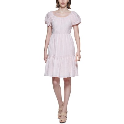 

Женское розовое хлопковое дневное платье в горошек Calvin Klein  BHFO 7683, Blossom