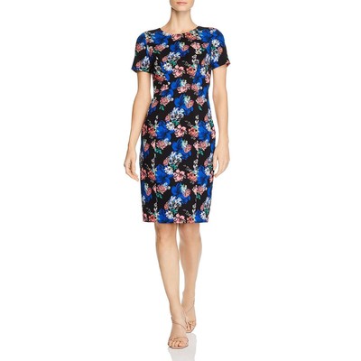 Черное офисное платье-футляр с цветочным принтом Jodee Black Halo Womens 8 BHFO 4397