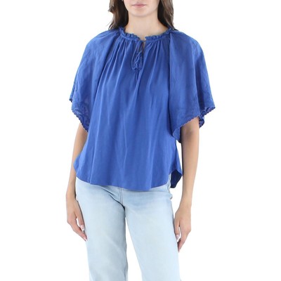 

Женская синяя блузка с вышивкой Lauren Ralph Lauren  BHFO 6642, Синий