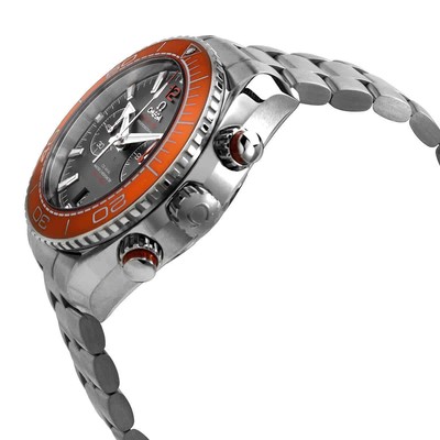 Pre-owned Omega Planet Ocean 600m Seamaster Chronograph Automatic Chronometer Grey Dial