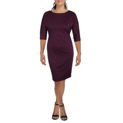 

Calvin Klein Женское фиолетовое деловое платье-футляр для работы  BHFO 6824, Фиолетовый