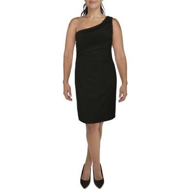 Женское черное драпированное миди-платье Xscape для свадебных коктейлей и вечеринок 16 BHFO 1960