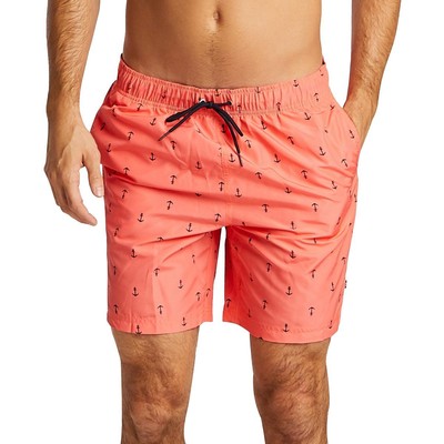 

Nautica Mens Anchors Оранжевые быстросохнущие плавки Купальник  BHFO 9232, Orange/navy anchor