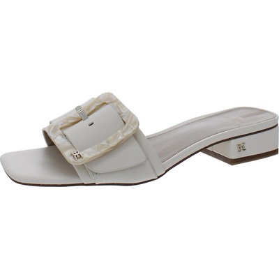 Женские слипоны из кожи цвета слоновой кости Sam Edelman Womens Deacon на каблуке 12 см (B,M) BHFO 8161