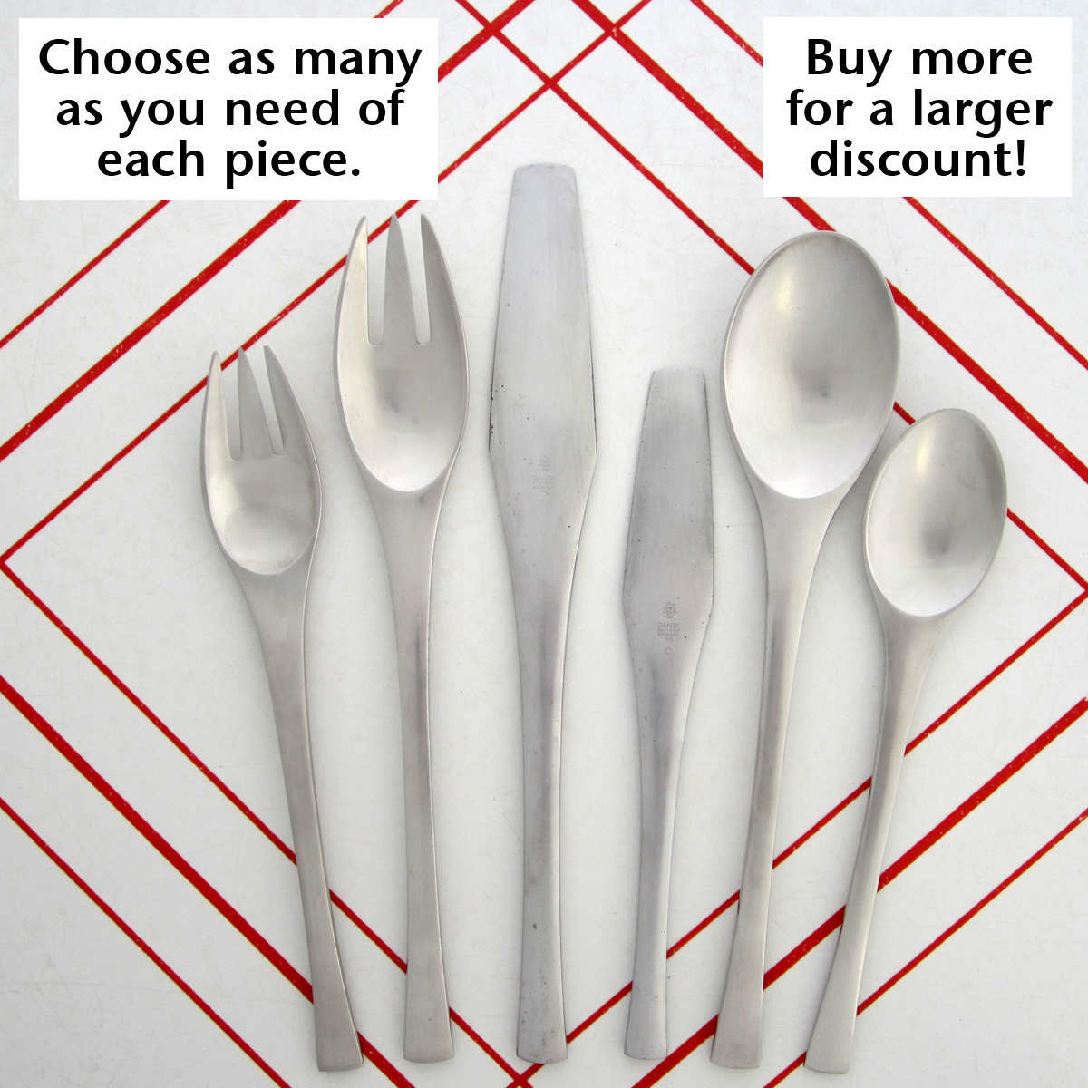Choose Your Pieces of Dansk Odin Germany Quistgaard Mid Century Modern Flatware