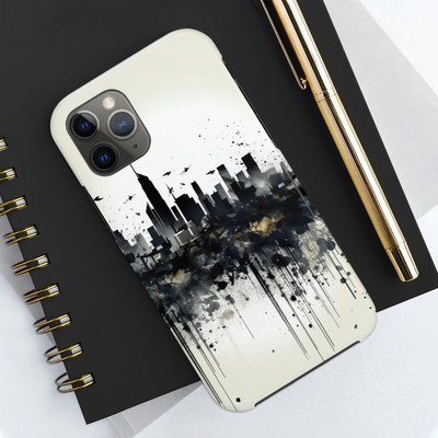 Grungy City Skyline Tough Phone Cases, Case-Mate