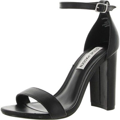 

Женские черные классические сандалии Steve Madden Carrson 6,5 средний (B,M) BHFO 6897, Black leather