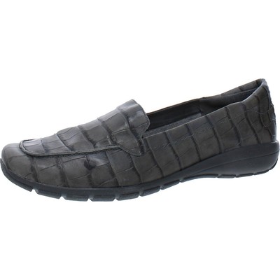 

Easy Spirit Womens Abide 8 Серые кожаные лоферы 11 Medium (B,M) BHFO 1315, Grey/crocodile