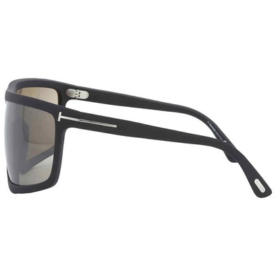 Pre-owned Tom Ford Clint Roviex Mirror Wrap Unisex Sunglasses Ft1066 02l 68 Ft1066 02l 68 In Brown