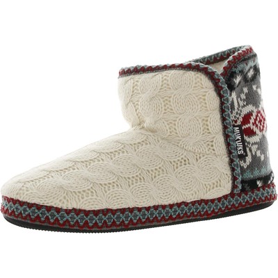 Женские тапочки Muk Luks с узором без застежек для холодной погоды BHFO 6613