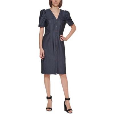 

Женское платье-футляр с пышными рукавами Calvin Klein BHFO 4706, Синий