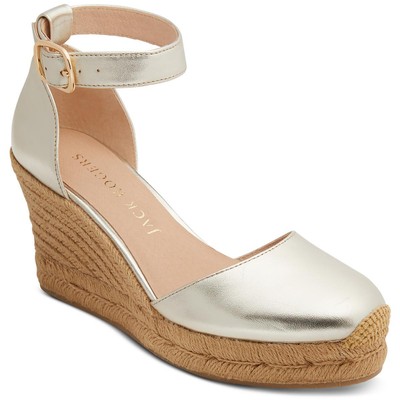 

Женские туфли на танкетке Jack Rogers Palmer Gold с ремешком на щиколотке 9,5, средние (B,M) BHFO 7912, Platinum, Palmer